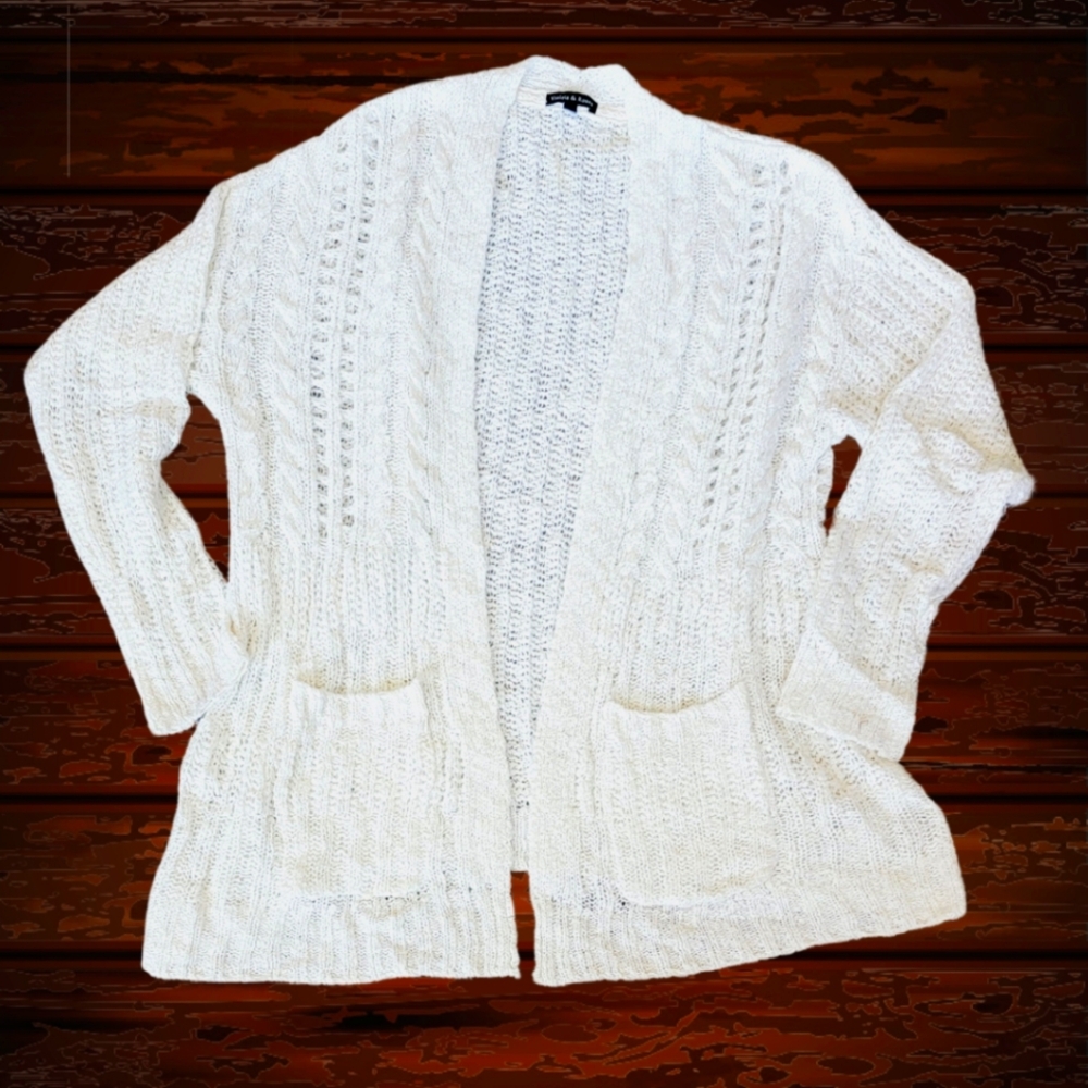 Open knit cardigan